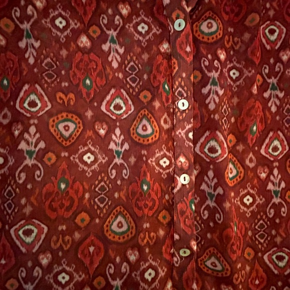 Flowy, patterned oversized Zara blouse, size small - Picture 3 of 4